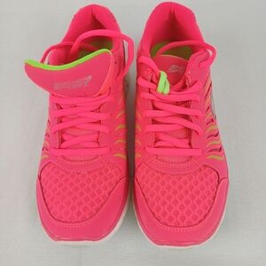 Skechers NWOT Synergy Flexsole Hot Pink Lime Synthetic Active Sneakers Women 7.5